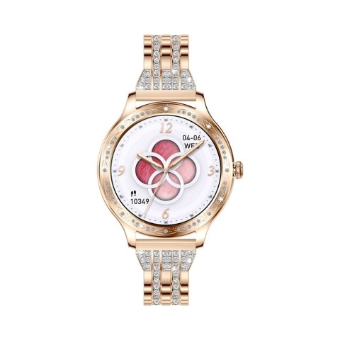 Smartwatch Damski VELTORI VT350-1 Bransoleta Różowe Złoto