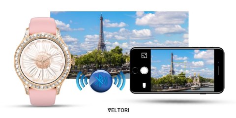 Smartwatch Damski VELTORI VT360-1 Różowy Pasek Silikonowy