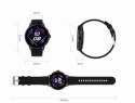 Smartwatch Damski GRAVITY GT12-4 Czarny Pasek Silikonowy + Bransoleta Różowe Złoto