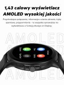 Smartwatch Damski GRAVITY GT12-5 Szary Pasek Silikonowy + Bransoleta Różowe Złoto