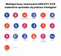 Smartwatch Damski GRAVITY GT12-6 Fioletowy Pasek Silikonowy + Srebrna Bransoleta