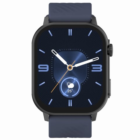 Smartwatch Damski GRAVITY GT15-12 Granatowy Pasek Silikonowy + Czarna Bransoleta