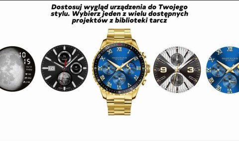 Smartwatch Męski GRAVITY GT16-1 Gold / Złota Bransoleta