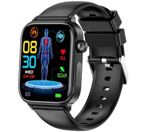 Smartwatch Męski Rubicon RNCF33 BLACK + Pasek Granatowy