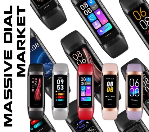 Smartband Damski RUBICON RNCF05 Rose Gold/Berry SMARUB214