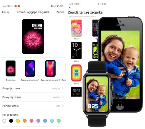 Smartwatch Damski RUBICON RNCF06 Black/Dark Blue SMARUB220