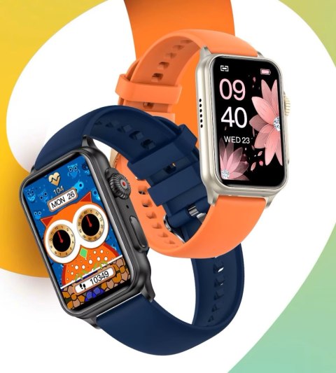 Smartwatch Damski RUBICON RNCF06 Black/Dark Blue SMARUB220
