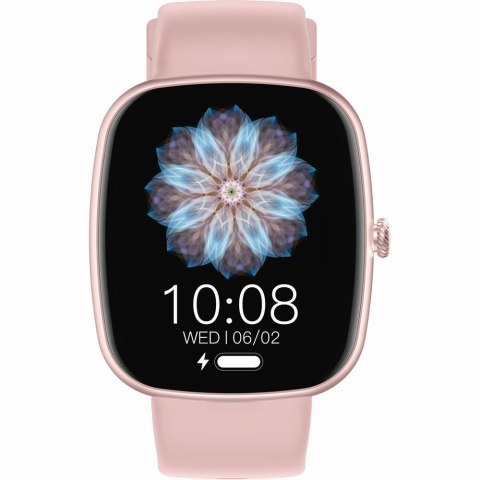 Smartwatch Damski GRAVITY GT18-2 Różowy Pasek Silikonowy + Biały Pasek