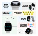 Smartwatch Damski GRAVITY GT18-2 Różowy Pasek Silikonowy + Biały Pasek