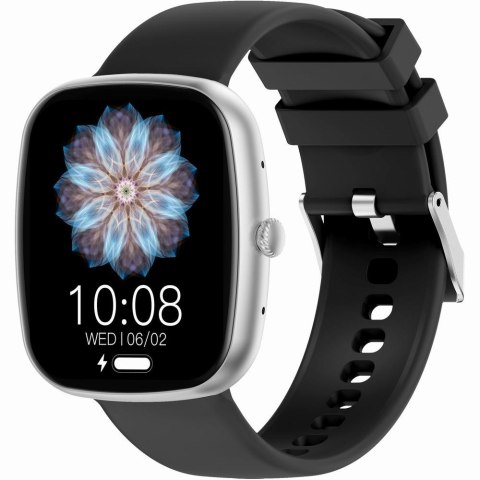 Smartwatch Damski GRAVITY GT18-5 Czarny Pasek Silikonowy + Szary Pasek