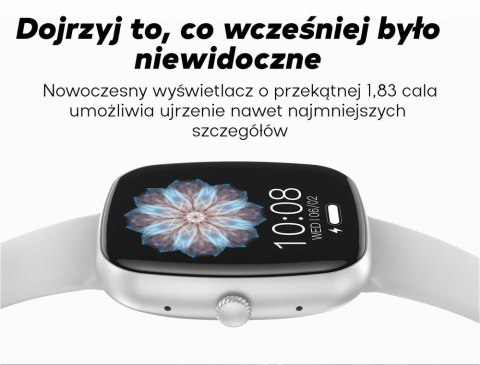 Smartwatch Damski GRAVITY GT18-5 Czarny Pasek Silikonowy + Szary Pasek