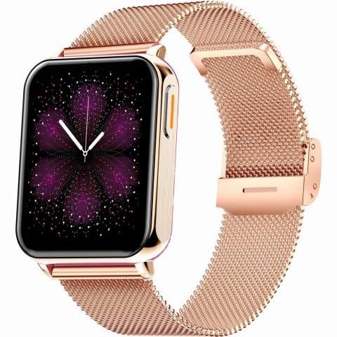 Smartwatch Gravity Różowe Złoto Fioletowy 2 Paski GT17-3