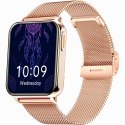 Smartwatch Gravity Różowe Złoto Różowy 2 Paski GT17-1