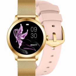 Smartwatch Gravity Różowo Złoty 2 Paski GT25-1 PRO