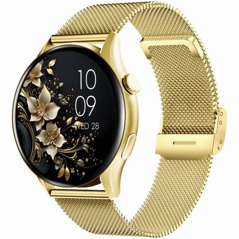 Smartwatch Gravity Złoty Pasek + Bransoleta GT11-1