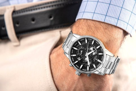 Zegarek Męski Giewont Chronograph Sapphire Srebrny GW4580-B2