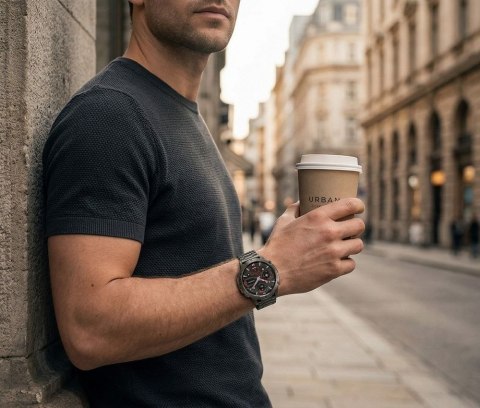Smartwatch Gravity Czarny Pasek + Bransoleta GT42-1