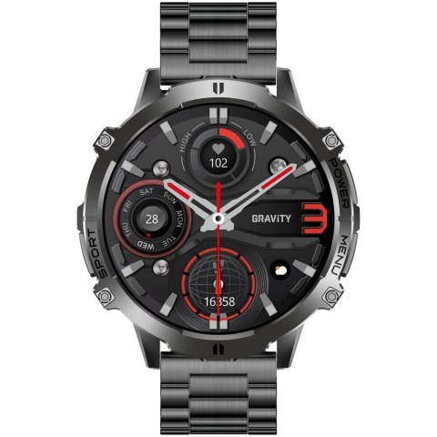 Smartwatch Gravity Czarny Pasek + Bransoleta GT42-5