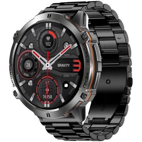 Smartwatch Gravity Czarny Pasek + Bransoleta GT42-5