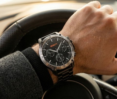 Smartwatch Gravity Czarny Pasek + Bransoleta GT46-1