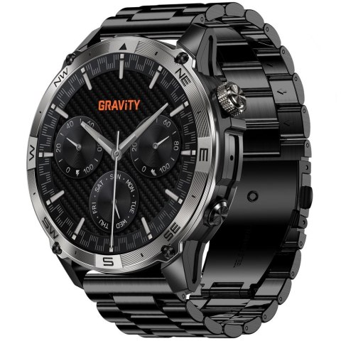 Smartwatch Gravity Czarny Pasek + Bransoleta GT46-4