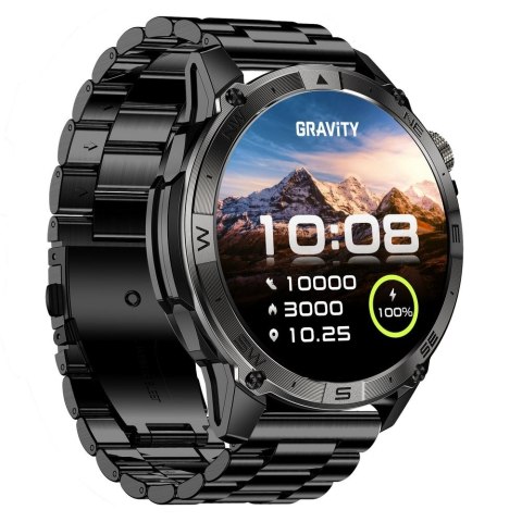 Smartwatch Gravity Czarny Pasek + Bransoleta GT46-4