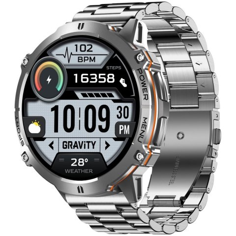 Smartwatch Gravity Grafitowy Pasek + Bransoleta GT42-4