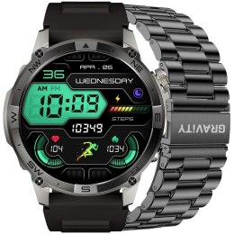 Smartwatch Gravity Grafitowy Pasek + Bransoleta GT46-3