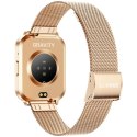 Smartwatch Gravity Różowe Złoto Pasek + Bransoleta GT44-2