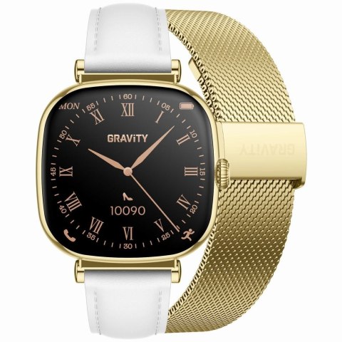 Smartwatch Gravity Złoty Bransoleta + Pasek GT32-2