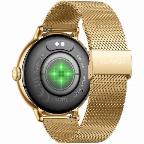 Smartwatch Gravity Złoty Bransoleta + Pasek GT33-2