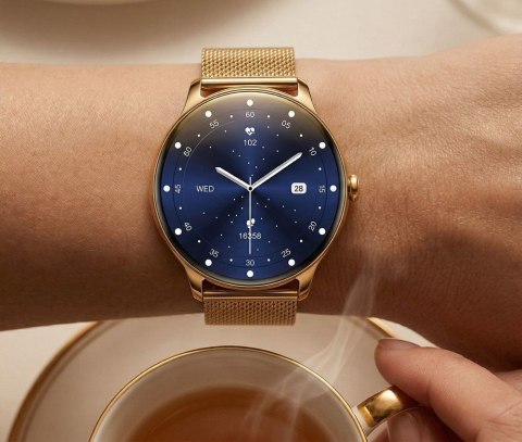 Smartwatch Gravity Złoty Pasek + Bransoleta GT31-1