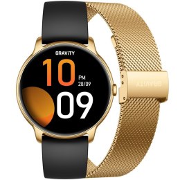 Smartwatch Gravity Złoty Pasek + Bransoleta GT31-2