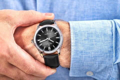 Zegarek Męski Giewont Elegance Sapphire Czarny GW5160-A2